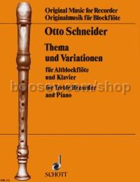 Theme and Variations - treble recorder & piano