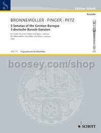 3 Sonatas of the German Baroque - treble recorder (flute) & basso continuo