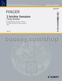 2 Easy Sonatas - treble recorder & basso continuo