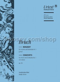 Violin Concerto No. 1 in G minor Op. 26 (Study Score)