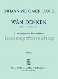 Wan-Denken Wk 64 - mixed choir, flute, horn (score)