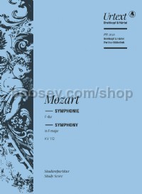 Symphony [No. 13] in F major K. 112 (Study Score)