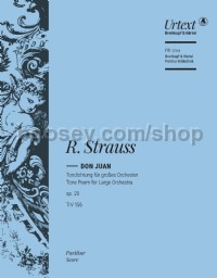 Don Juan Op. 20 TrV 156 Tone Poem for Large Orchestra (Full Score)
