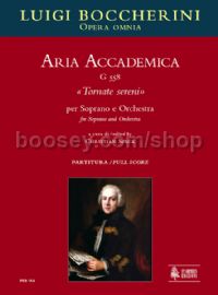 Aria Accademica G 558 “Tornate sereni” for Soprano & Orchestra (score)