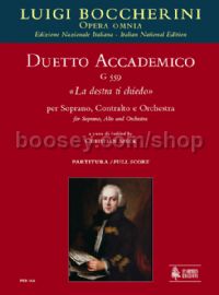 Duetto accademico G 559 “La destra ti chiedo” for Soprano, Alto & Orchestra (score)
