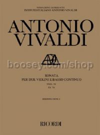 Trio Sonata in G Minor, RV  74 (Violin Duo & Basso Continuo)