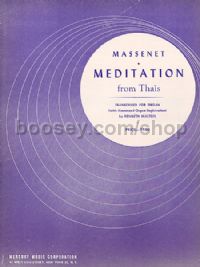 Meditation (from Thaïs) for Organ