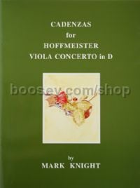 Cadenzas for Hoffmeister Viola Concerto in D