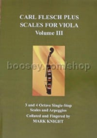 Carl Flesch Plus Scales For Viola Vol III