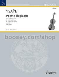 Poème élégiaque op. 12 - violin & piano