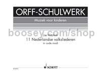 11 Nederlandse volksliederen - recorders & Orff-instruments (score)