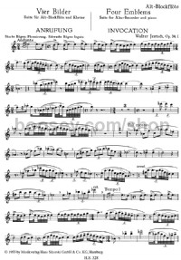 4 Pictures (Alto Recorder) -Digital Sheet Music