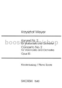 Concerto No. 2 for Violoncello and Orchestra (Piano Reduction)