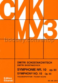 Symphony No.10 in E minor Op 93 (pocket score)