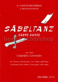 Sabre Dance (from the ballet Gayaneh) for Violin & Piano