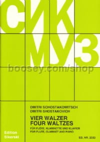 Waltzes (4) for Flute, Clarinet & Piano