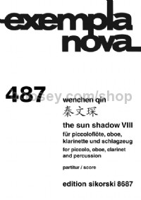 The Sun Shadow VIII for piccolo, oboe, clarinet and percussion (Score)