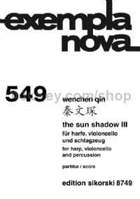 The Sun Shadow III for harp, violoncello and percussion (Score)