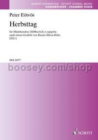 Herbsttag (choral score)