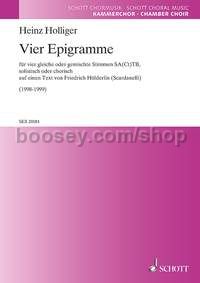4 Epigramme (choral score)