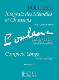 Intégrale des Mélodies et Chansons, Vol. 1 - voice & piano