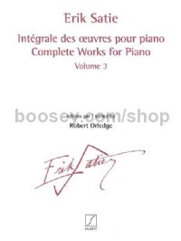 Intégrale Des Œuvres Pour Piano Volume 3 (Piano)