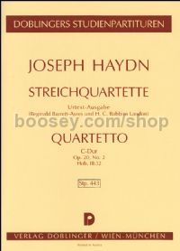 String Quartet in C major op. 20/2 Hob. III:32 (study score)