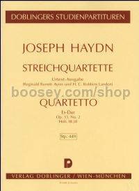 String Quartet in Eb major op. 33/2 Hob. III:38 (study score)