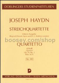 String Quartet in D minor op. 76/2 Hob. III:76 (study score)