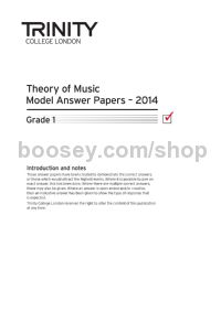 Music Theory Model Answer Papers 2014 - Grade 1