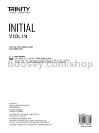 Violin Exam Pieces From 2020: Initial (part only)