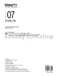 Violin Exam Pieces From 2020: Grade 7 (part only)