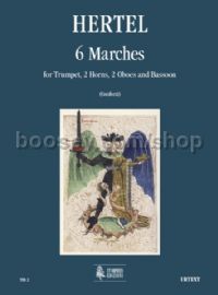 6 Marches for Trumpet, 2 Horns, 2 Oboes & Bassoon (score & parts)