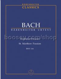 St. Matthew Passion BWV244 (Study Score)