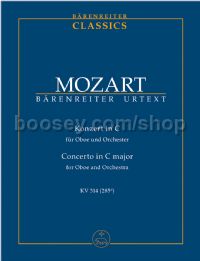 Oboe Concerto in C major KV314 (Study Score)