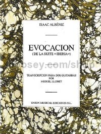 Evocacion (from Iberia) guitar duet