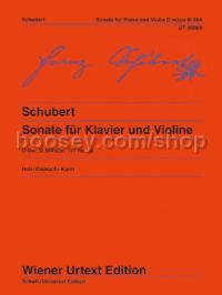 Sonate In D Violin &Piano (Wiener Urtext Edition)