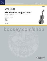 Six Sonates progressives WeV P.6 Vol. 2 - Sonatas Nos. 4-6 for violin & piano