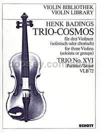 Trio-Cosmos Nr. 16 - 3 violins (score & parts)