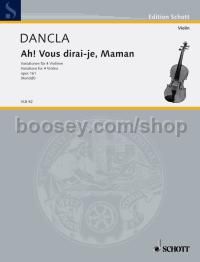 Ah! Vous dirai-je, Maman op. 161 - 4 violins (set of parts)