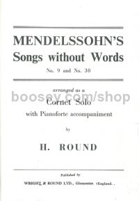 Songs Without Words Nos. 9 and 30 for Bb cornet & piano