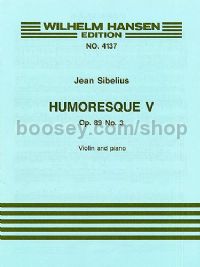 Humoresque V for violin and piano, op. 89 no. 3