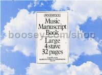 Manuscript Book 2 A5 4 Staves 32p + writing paper