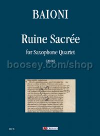 Ruine Sacrée for Saxophone Quartet (2010) (score & parts)