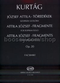 Attila Jozsef - Fragments (Soprano Score)