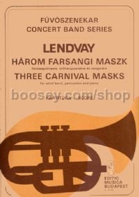 Three Carnival Masks for wind band, percussion & piano (score)