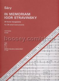 In memoriam Igor Stravinsky for 24 wind instruments (score)