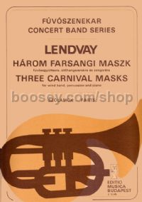 Three Carnival Masks for wind band, percussion & piano (set of parts)
