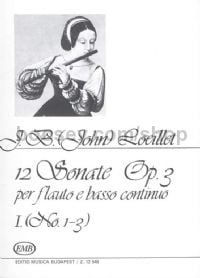 12 Sonatas Op. 3, Vol. I: Nos. 1-3 - flute & piano