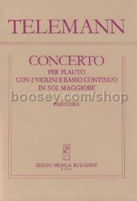 Concerto in G major - flute, 2 violins & basso continuo (score)